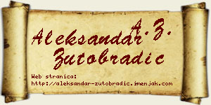 Aleksandar Žutobradić vizit kartica